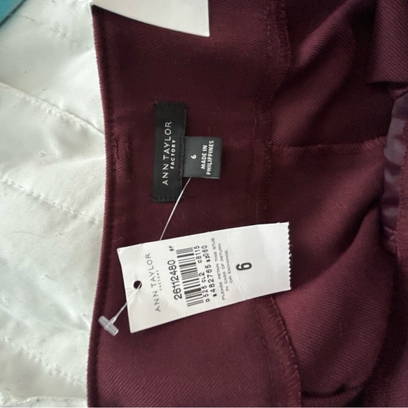 Burgundy high waisted wide leg pants - Picture 3 of 7